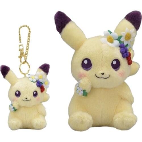 Takara Tomy Pokemon Plush Doll Pikachu Bag Pendant Toys Anmie Figures Ornament Stuffed Decoration Birthday Present Gift for Kids
