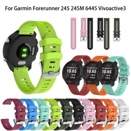 20mm Silicone SmartWatch Strap for Garmin Vivoactive 3 /3 music /Vivomove HR /Forerunner 245/245M/645 Ven Wristband bracelet