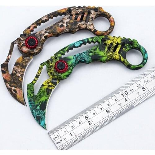 6.10'' Folding Pocket Knife Outdoor cs go Karambit Knife Camping Hiking Hunting Survival Tactical Claw Knives EDC Tool
