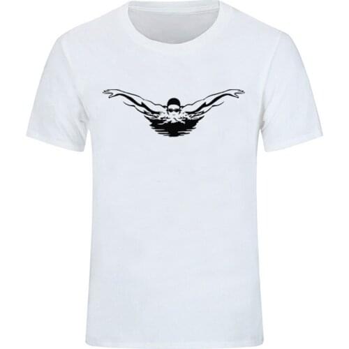 Swimmer Swim Pool Sport Fashion Men Tee Shirt Summer T-shirt Cotton Men Short Sleeve O Neck Streetwear Top