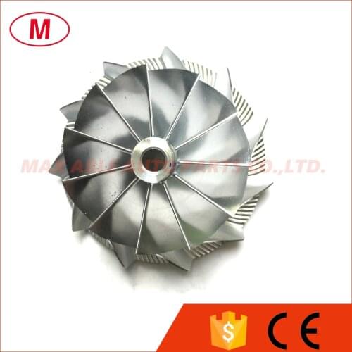 RHF5H 43.26/56.00mm 11+0 blades High Performance Turbo Billet Compressor wheel/Aluminum 2618/Milling wheel for VF38/VF40/VF54
