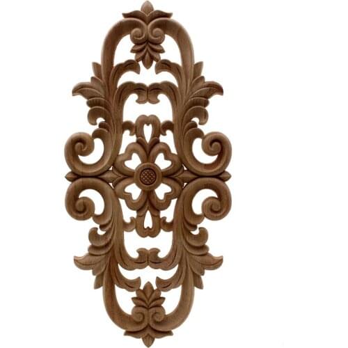 VZLX The New Listing Wood Carving Angle Flower European Style Lattice Background Wall Applique Home Decoration Accessories