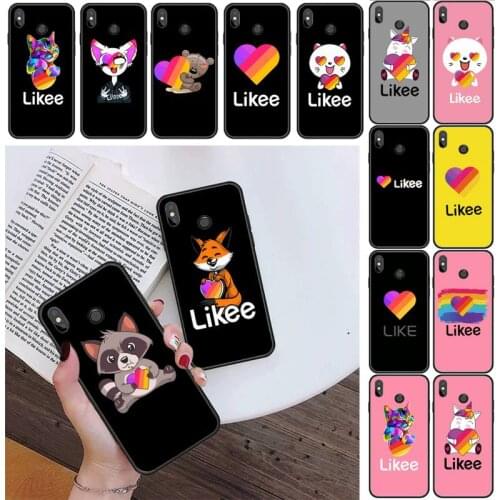 Likee Funny cat bear love heart Phone Case For Xiaomi Redmi 5 7 7A mi 8 lite note 4 5 7 8 pro