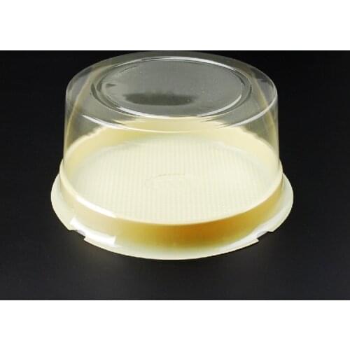 100pcs/lot) Round Cake Container Disposable Plastic Blister Box For Bakery Packing Baking Packaging Wedding Decoration ATE04