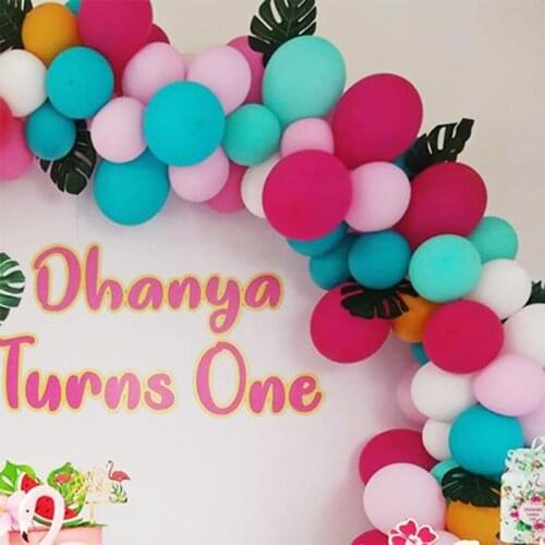 135Pcs Hawaiian Party Balloons Palm Leaf Balloon Arch Kit Beach Summer Tropical Birthday Decor Supplies Hawaiian Air Globos