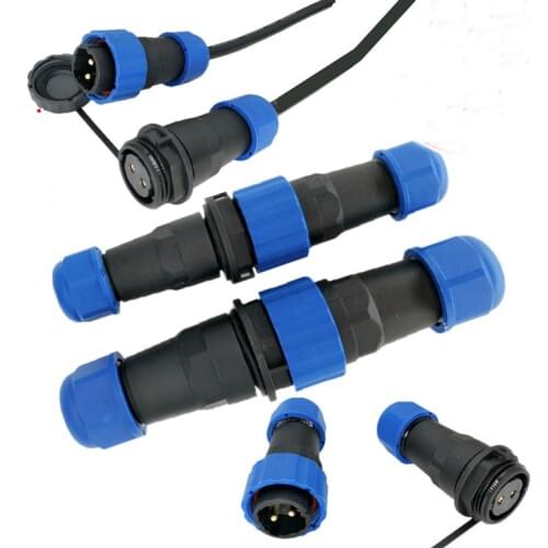 5SET XL20 waterproof Aviation Connector 2pin 3pin 4pin 5pin 6pin 7pin 9p 10p 12p socket IP68, LED Power cable connector