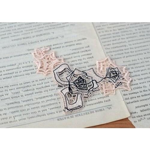 5 Pieces New Fashion Cute Flower Lace Patches 2 Layers Lace Patchwork DIY Supplies Clothing Accessory Lace Applique