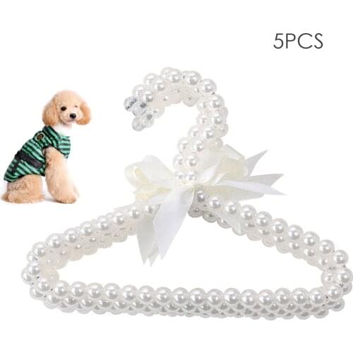 5 pcs 20CM Top Quality Pearl Plastic Baby Hangers For Clothes Kids Hanger Child Clothes Rack Pet Dog Mini Hangers