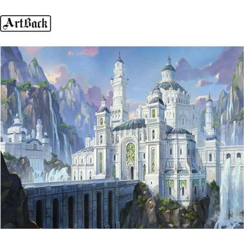 5d diamond painting Dashan Castle scenery Full square drill diamond mosaic 3d round embroidery home decoration stickers