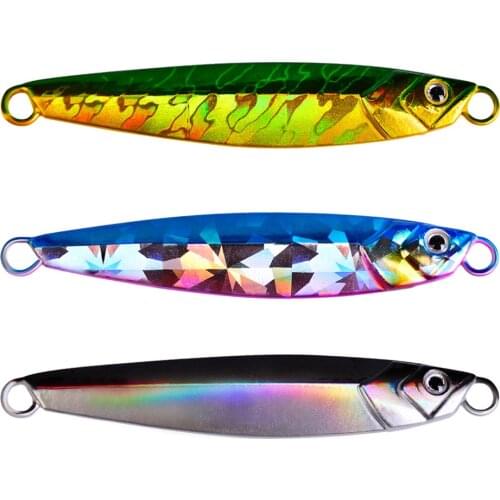 Fishing Bait Lure Tackle Accessories Metal Jig Spoon Luminous Shore Casting Sea Bass Fishing Lure Artificial Baits