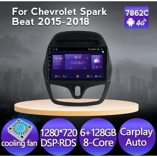 6G 128G Android 11 BT WIFI Car Radio Video Multimedia Player Navigation GPS For CHEVROLET Spark Beat 2015 2016 2017 2 DIN No dvd