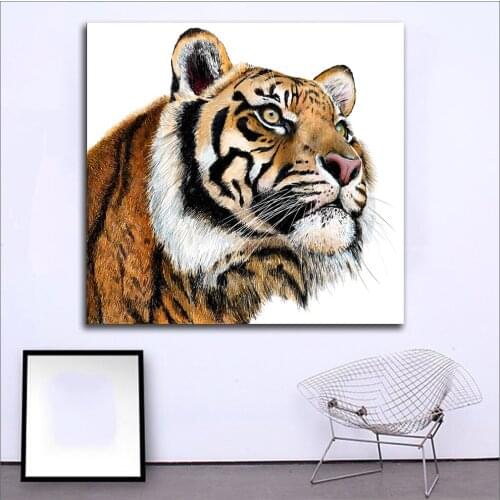 Large size Printing Oil Painting King of the forest tiger wall art canvas prints pictures for living room and bedroom No Frame