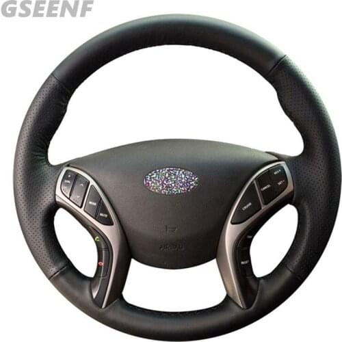Hand-stitched Steering Wheel Cover Artificial Leather Steering Wheel Covers For Hyundai Avante i30 2012-2016 Elantra 2011-2016