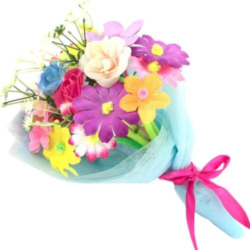 Mothers Day DIY Artificial Holding Flowers Wedding Party Home Decoration Childrens Kindergarten Handmade Craft Fake Flower