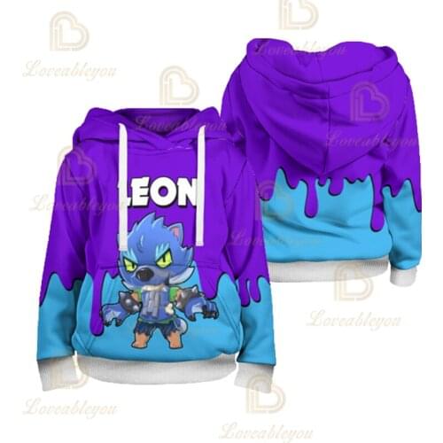 Children Clothing Shirt Kids Wolf Skin Leon Hoodies 3D Print Unisex Sweatshirt Casual Crow Spring Autumn Thin Hoodies