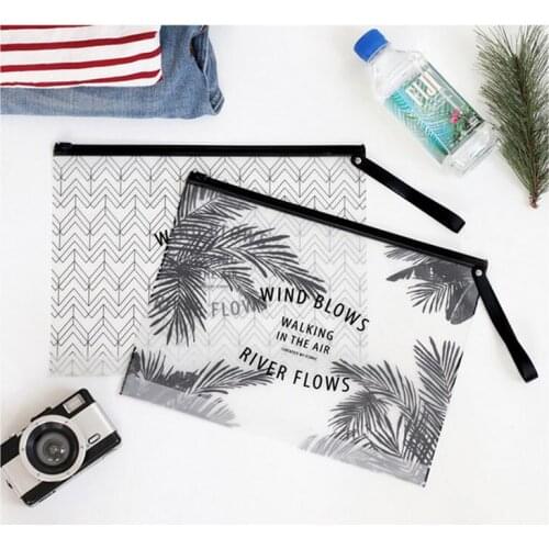 500pcs/lot Travel Women Clear Transparent Cosmetic Bag Small Large PVC Necessary Makeup Bag Case Bath Wash Organizer Set Pouch