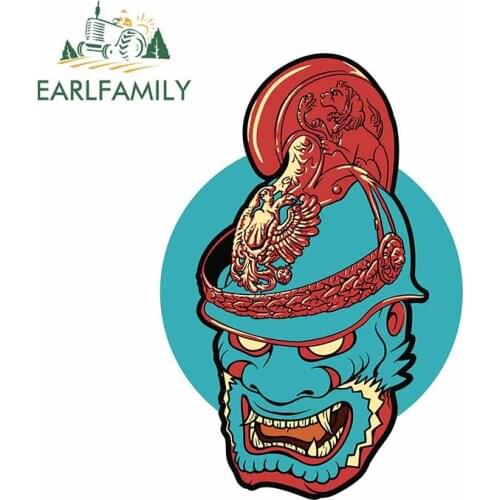 EARLFAMILY 13cm x 9cm for Oriental Warrior Car Stickers Motorcycle Windows Cartoon Decal Surfboard Cartoon Motorcycle Decoration