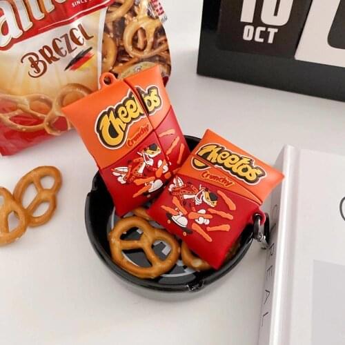 Branded French fries bag 3D silicone protective cover, suitable for AirPods1 2 Pro charging case wireless Bluetooth headset case