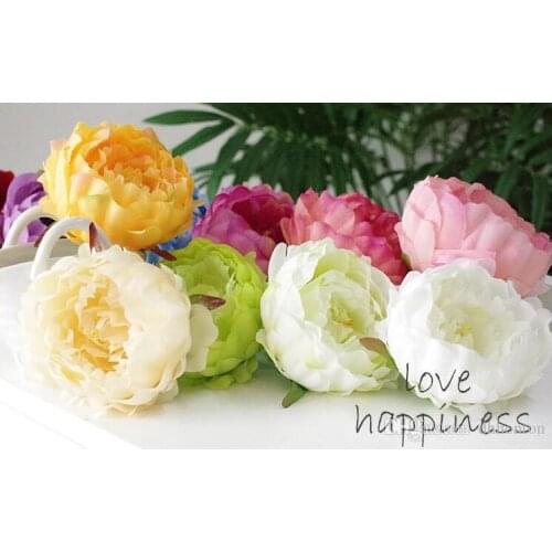 Artificial decorative peony heads simulation DIY silk flower head for wedding home party decoration high quality flowers