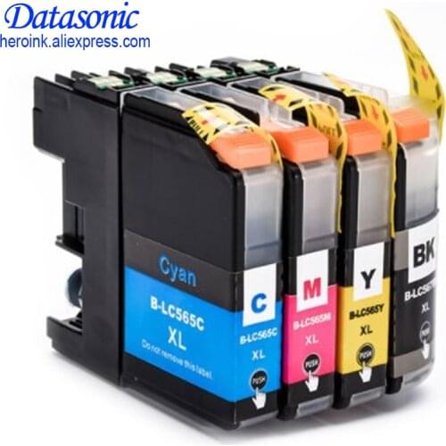 4PCS LC567XL LC565XL Ink Cartridge With Chip Compatible For Brother Printer MFC-J2310 J2510 J3520 J3720