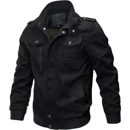 100% Cotton Casual Jacket Men Pilot Cargo Military Jackets Jaqueta Masculina Chaquetas Bomber Mens Windbreaker 6XL Army Jacket