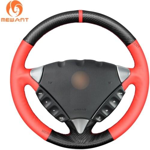 MEWANT Black Matte PU Carbon Fiber Car Steering Wheel Cover for Porsche Cayenne 2003 2004 2005 2006 2007 2008 2009-2010