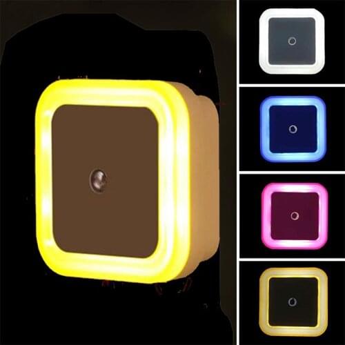 LED Night Light Mini Light Sensor Control 110V 220V EU US Plug Nightlight Lamp For Children Kids Living Room Bedroom Lighting
