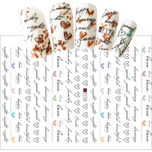 New arrived 3D Nail Stickers Decals blackhreat Pattern Style Adhesive Stickers Nail Art Decoration Z0276
