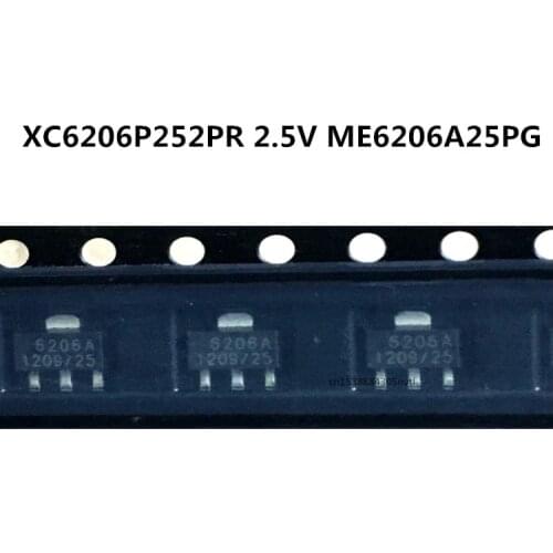 Original 20pcs/ XC6206P252PR 2.5V ME6206A25PG SOT89