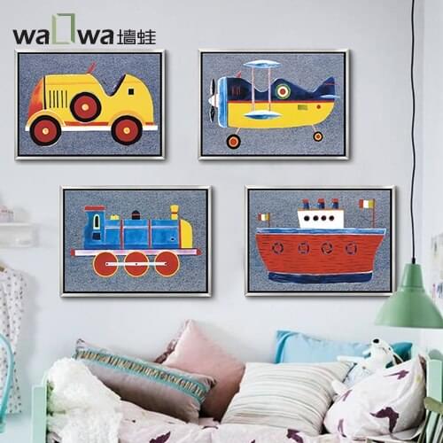 The plane wall frog mobilization multiple combination of children room decoration painting cartoon painting frame painting the l