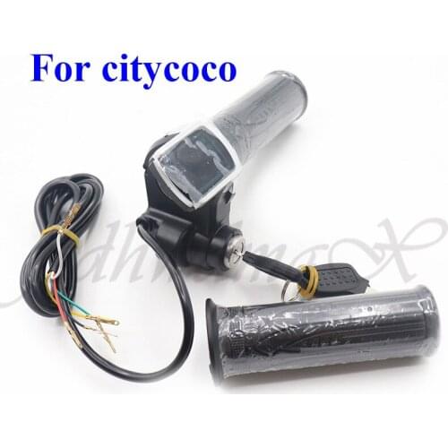 Free Shipping LCD Handle Accelerator Throttle Turn Handle Speed Mileage And Power Display For Citycoco Electric Scooter36V48V60V