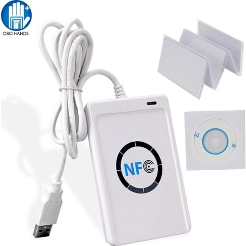 RFID Card Reader Writer 13.56MHz Duplicator NFC Copier ACR122U Programmer with Free SDK Software S50 MF Cards ISO 14443 A/B