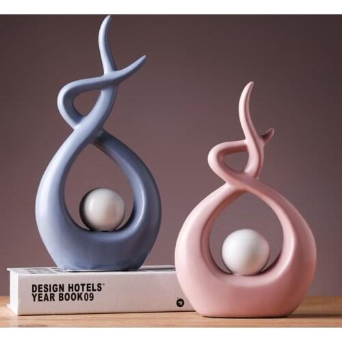 MODERN CERAMIC FIGURINES CRAFTS HOME FURNISHING DECORATION HOTEL LIVINGROOM TABLE ACCESSORIES OFFICE DESKTOP ORNAMENTS ART DECOR