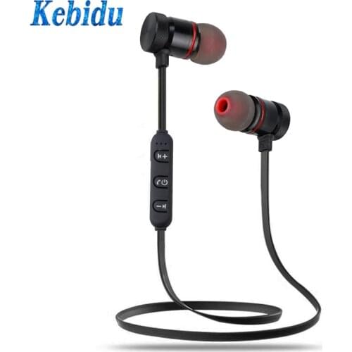 Kebidu Bluetooth 4.1 Sports Headphone Stereo Music Metal Magnetic SweatProof Earpiece Earbuds for Smart Phone