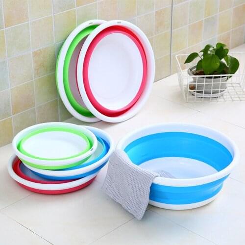 Folding Basin Extra Large Drop-Resistant Plastic Basin Portable Travel Washbasin