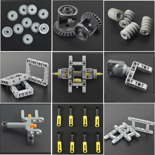 Technic Parts Power Functions Linear Actuator Rod Blocks Telescopic Push Rod MOC Technology Multiple sizes Bricks Accessories