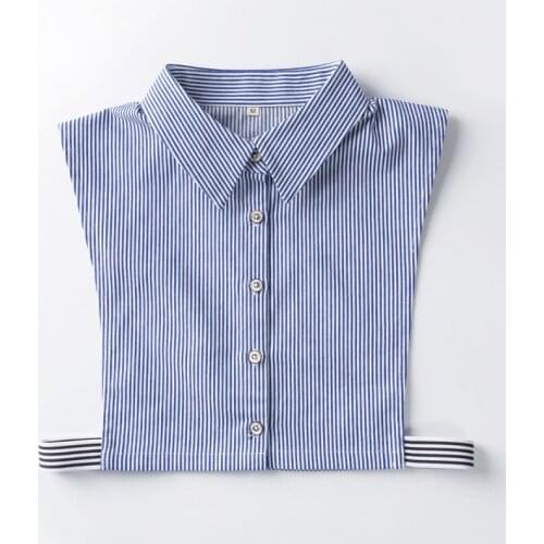 YSMILE Y Women Striped Fashion Detachable Collar All Match Unisex Shirt Decoration Fake Collar High Quality Collar For Female ML
