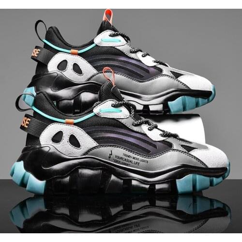 ZEEKSON Large Size Old Shoes Mens Retro Wild Casual Mens Shoes Thick-soled Increased Sports Shoes Outdoor Trend Walking Shoes