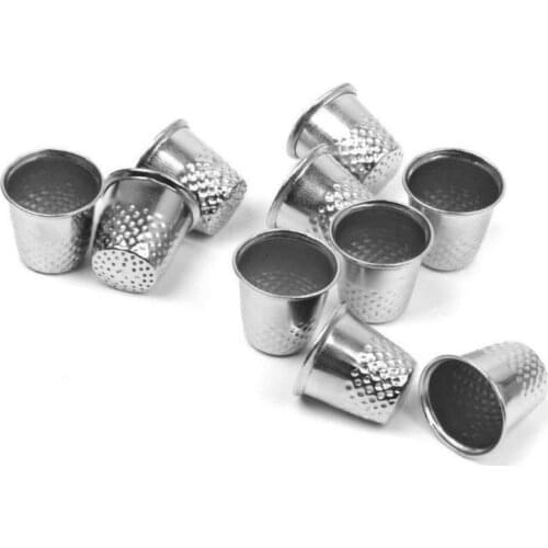 1/10Pcs Top Quality Metal Finger Thimbles Tailor Sewing Grip Shield Protector Sewing Machine Handworking Pin Needle Tools