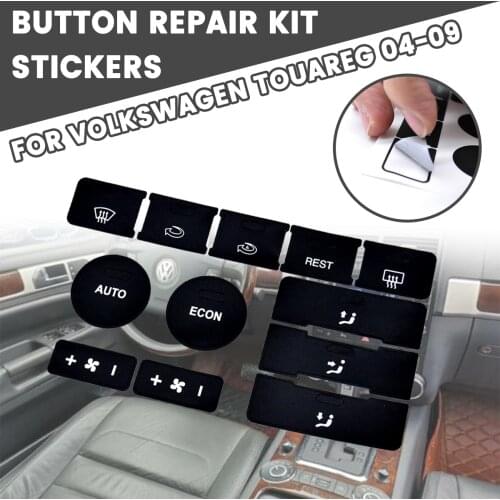 1pcs Car Repair Stickers Car Air Condition Climate Control Button Decals Sticker For VW For Volkswagen Touareg 2004-2009