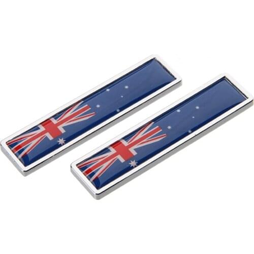 2PCS Universal Car Stickers And Decals Australian Flag 3D Metal Car Stickers National Emblem Logo Decal Car Styling Accessories