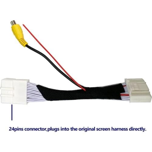 24Pins Car Rear View Camera RCA Video Convert Cable RCA Connection Adapter For Renault Original Screen OEM Monitor