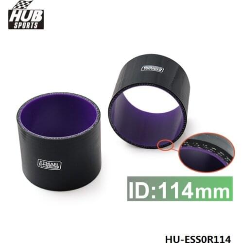 4.48"114mm 4-Ply Straight Silicone Hose Intercooler Coupler Tube Pipe BLACK For Toyota Camry XV40 2.4L 2AZ-FE HU-ESS0R114