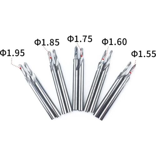 2pcs Dental Lab Tungsten Steel Carbide drill bur Pin Planter Aiguille Use In Lab Pindex 5 sizes