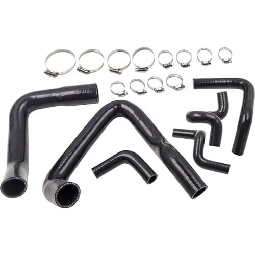 6x Silicone Radiator Hose Pipe Duct w/Clamps For Mustang GT LX Cobra 5.0 1986 1987 1988 1989 1990 1991 1992 1993