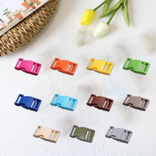 80% Hot Sale 10Pcs Clips Buckles Simple Thicker Convenient Colorful Plastic Buckles for Lanyards