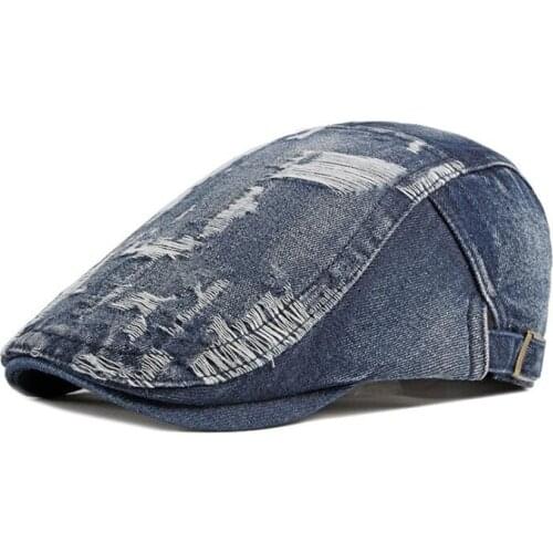 CEQING049 New men solid casual washed cotton baseball caps Beret cap Vintage classic Ripped Trucker hat Casquette gorros