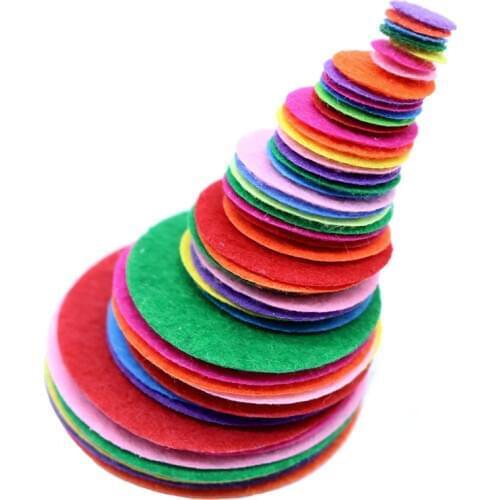 99 Pcs Handmade Felt Diy Crafts for Kids Felt Leaves Flower Tree Rose decoration Appliques Scrapbook Material Sewing Accessories