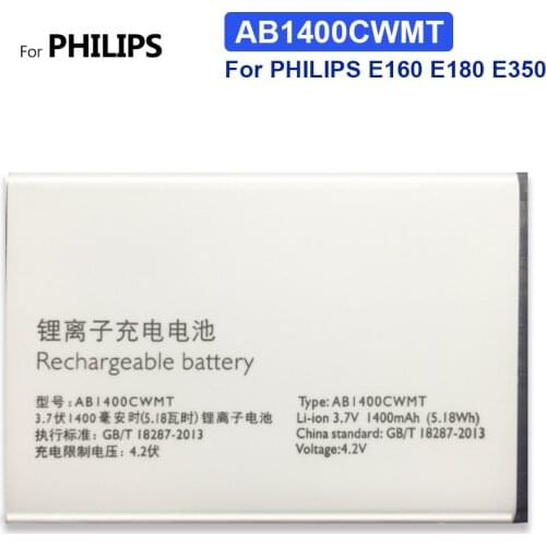 For PHILIPS E160 E180 E350 Mobile Phone Replacement Battery AB1400CWMT 1400mAh