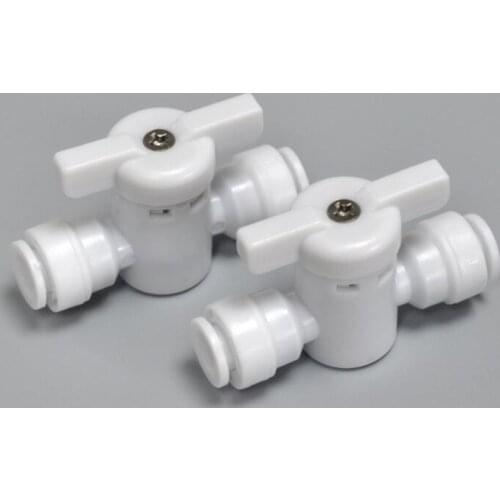 5 Pcs Two Point 1/4 Ball Valve Through Switch Water Purifier Accessories Wastewater Valve Sewage Valve